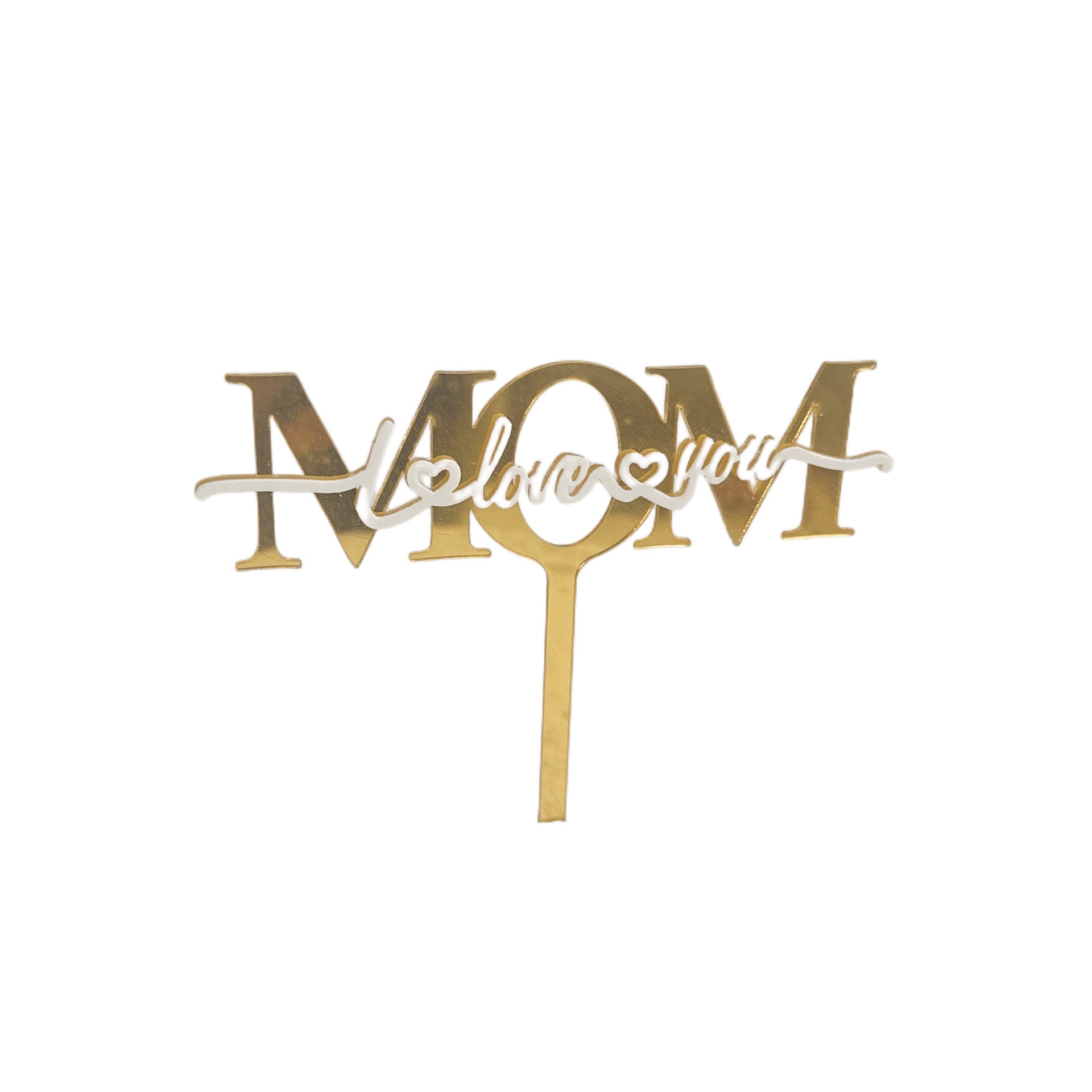 Wholesale 10PCS/PACK Mother's Day Love Letter Acrylic Cake Insert Card
